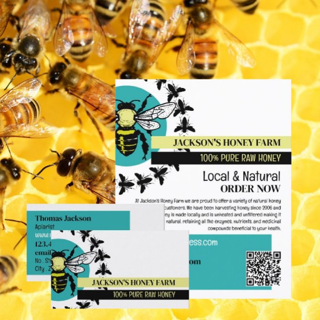 Bee Logo - Beeyard, Honey Farm Advertising Flyer (Creator Uploaded)