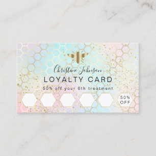 bee logo loyalty card
