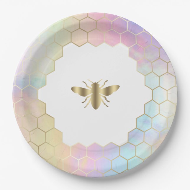 bee logo paper plate (Front)
