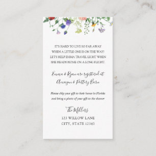 Bee Long distance baby shower insert