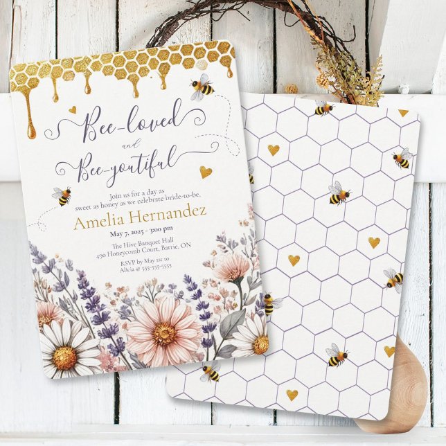 Bee-Loved and Bee-Youtiful Bridal Shower Invite (Creator Uploaded)