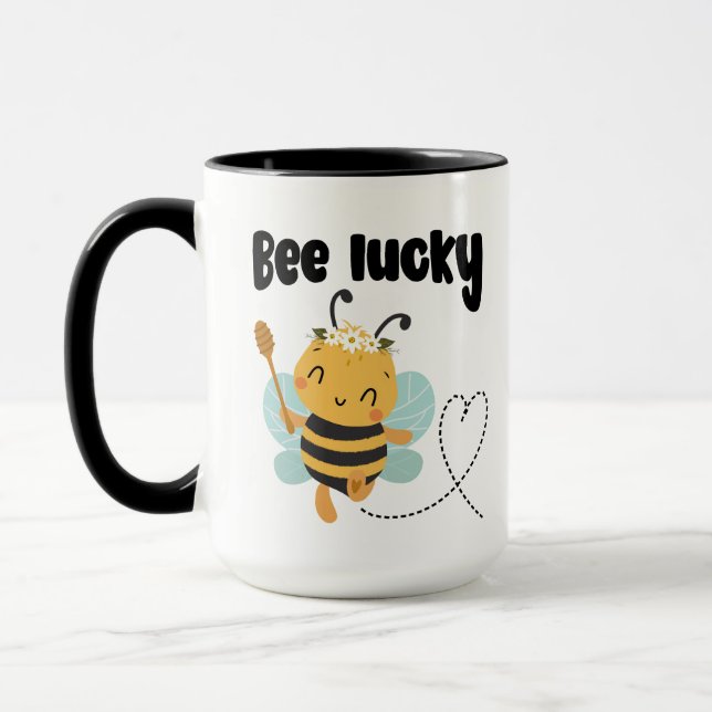 «Bee lucky» Cute design  Mug (Left)