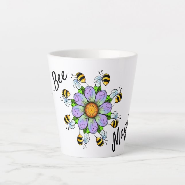 Bee Magical small latte mug (Front)