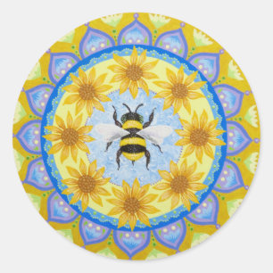 Bee Mandala sticker by Soozie Wray