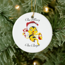Bee Merry Christmas Cartoon