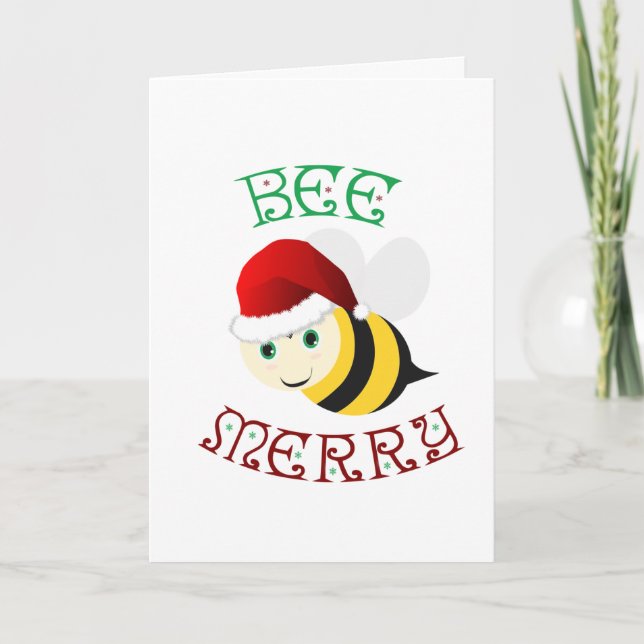 Bee Merry Holiday Card (Front)