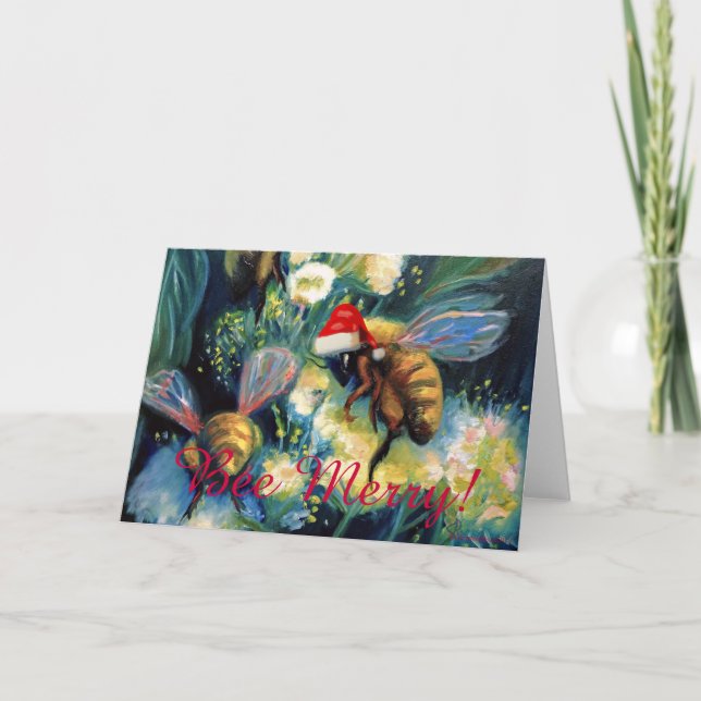 Bee Merry! (Honey Bees with Holiday Cheer!) (Front)