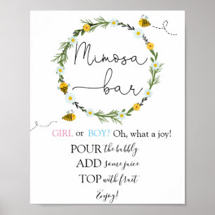 Bee Mimosa Bar Sign