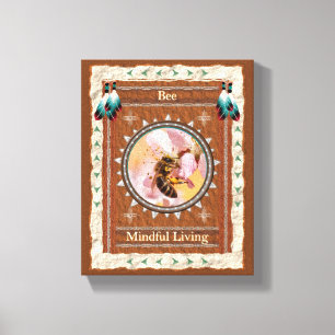 Bee Mindful Living Energy Canvas Print