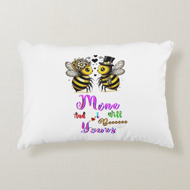 Bee Mine And I Will Bee Yours Decorative Cushion (Front)