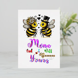 Bee Mine And I Will Bee Yours Foil Holiday Card
