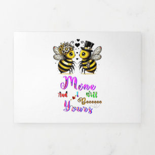 Bee Mine And I Will Bee Yours Tri-Fold Holiday Card