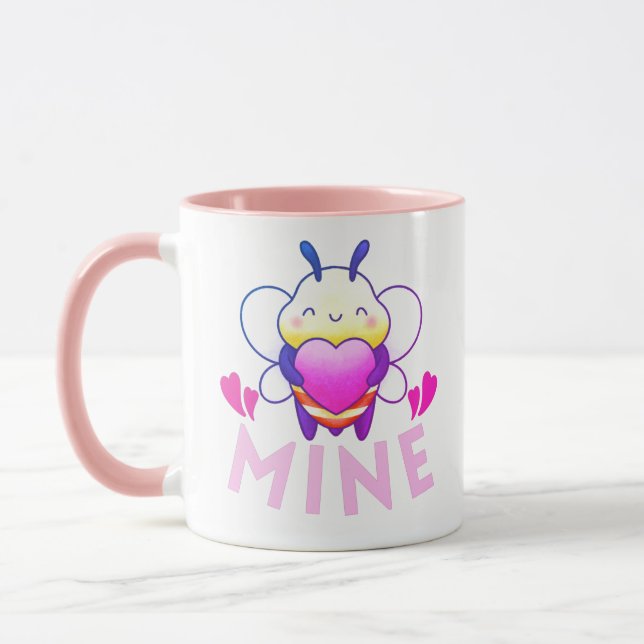 BEE MINE - BE MINE FUNNY VALENTINE DAY MUG (Left)