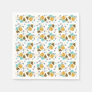 Bee Mine Bumblebee Pattern Napkin