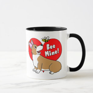 Bee Mine Corgi Valentine's Day Mug