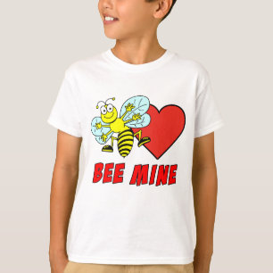Bee Mine Cute Valentine Cartoon T-Shirt