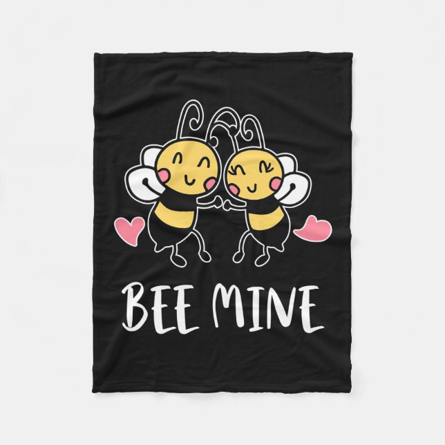 Bee Mine Fleece Blanket (Front)