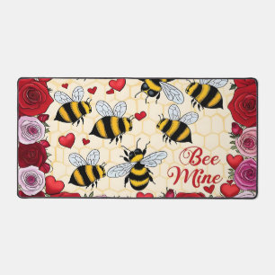 Bee Mine Floral Love Frame Desk Mat