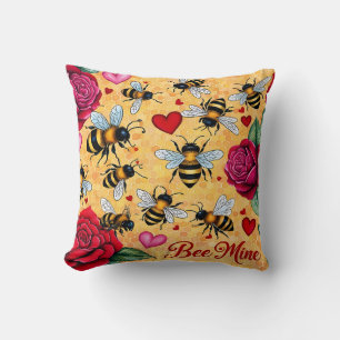 Bee Mine Golden Honey Love Cushion