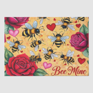 Bee Mine Golden Honey Love Tissue Paper