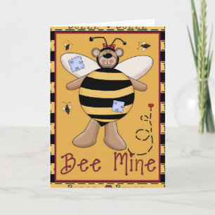 Bee Mine Honey Bear Valentine's Day Card d2