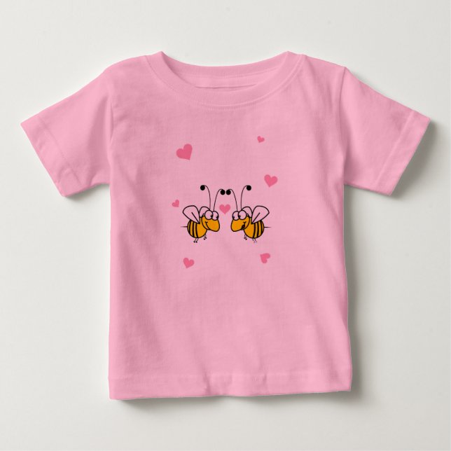 Bee Mine Pink Infant T-Shirt (Front)