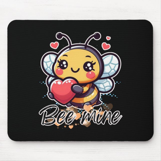 Bee Mine Sticker  Mouse Mat (Front)