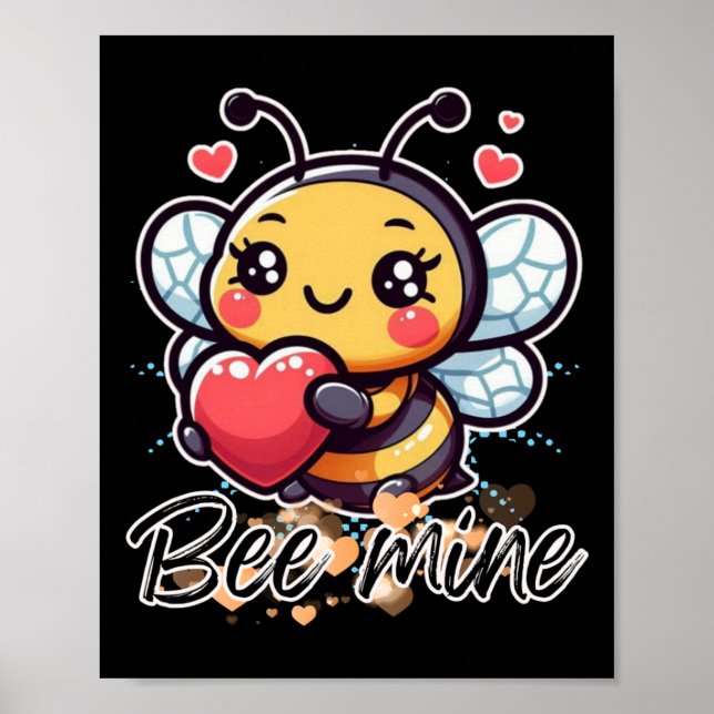 Bee Mine Sticker  Poster (Front)