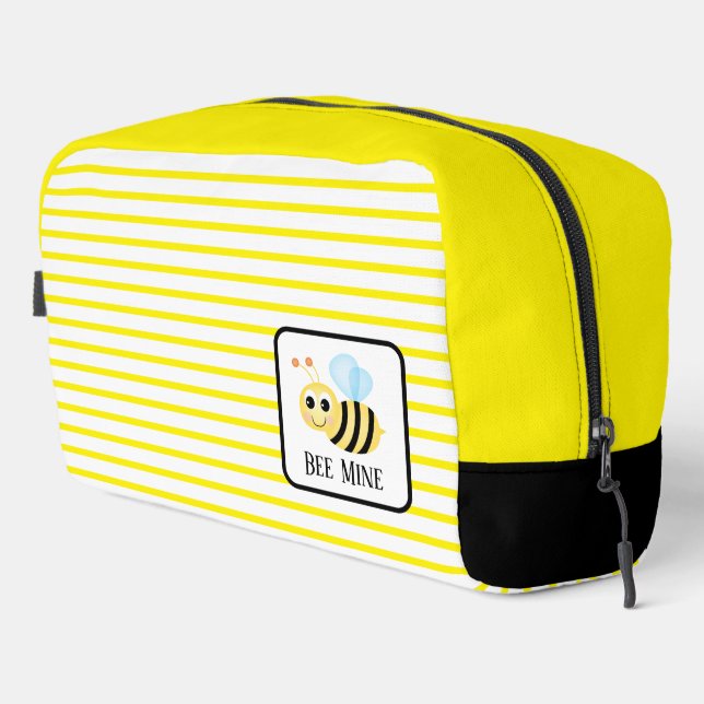 Bee Mine Striped Travel Bag (Right Corner)