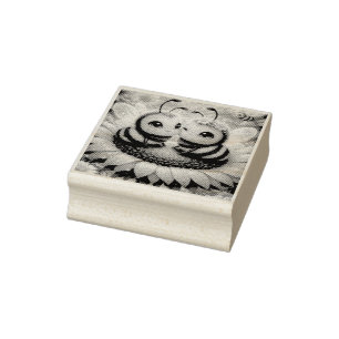 BEE Mine Sunflower Rubber Stamp