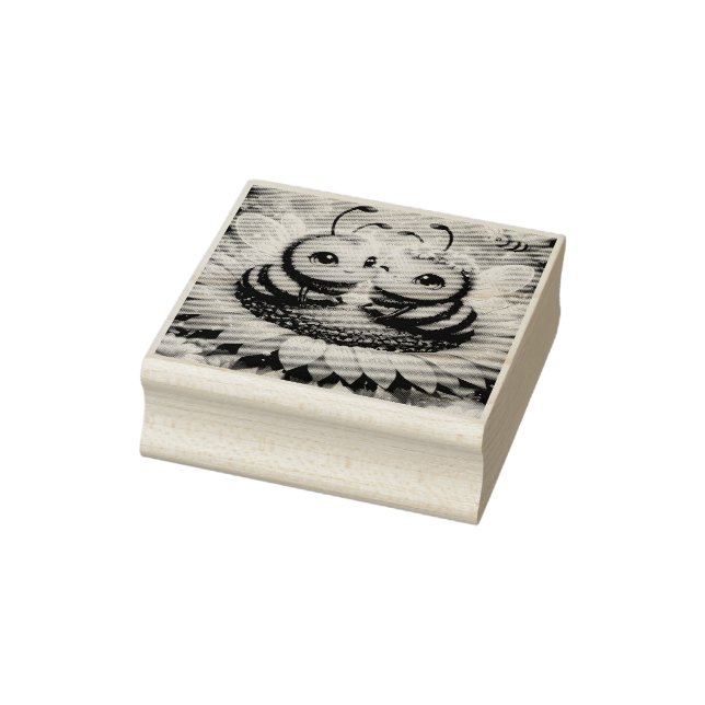 BEE Mine Sunflower Rubber Stamp (Stamp)