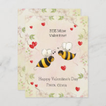 BEE Mine Valentine! Classroom Holiday Card