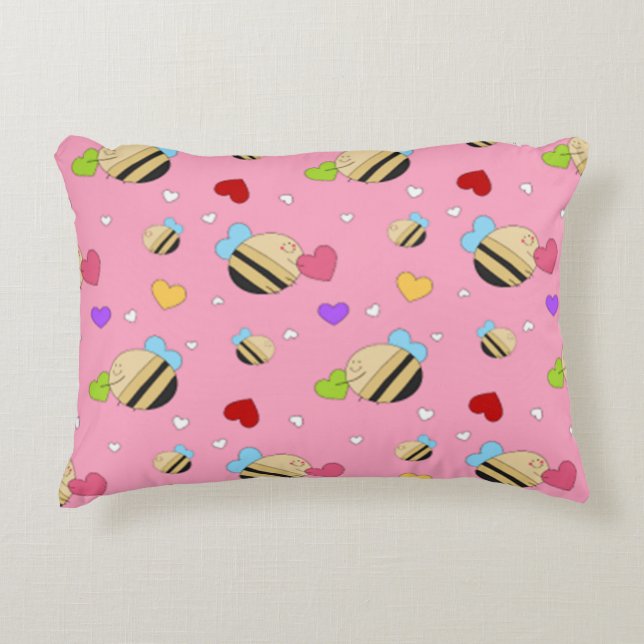 Bee Mine Valentine Decorative Cushion (Front)