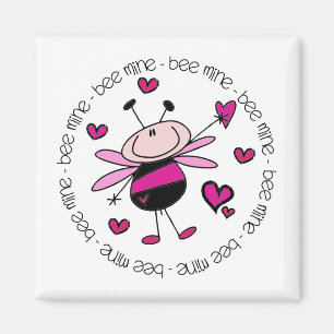 Bee Mine Valentine Magnet