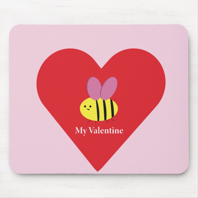 Bee Mine Valentine Mouse Mat (Front)