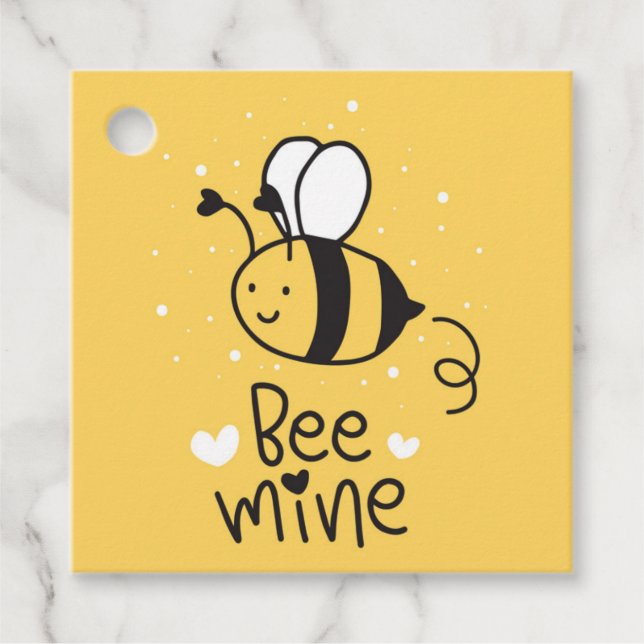 Bee Mine Valentine's Day Gift Tag (Front)