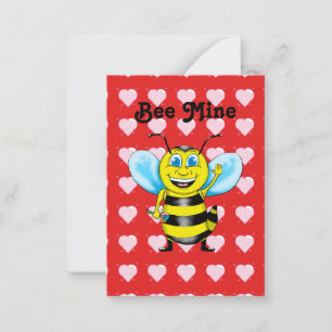 Bee Mine Valentine's Greetings Note Card