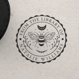 Bee Moon Floral from the Library of Rubber Stamp