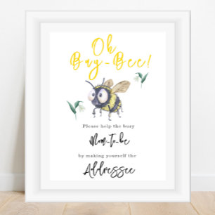 Bee - Mum to be addressee Poster