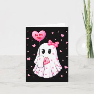 Bee My Boo Heart Boo Ghost Valentine Outfit Women Card