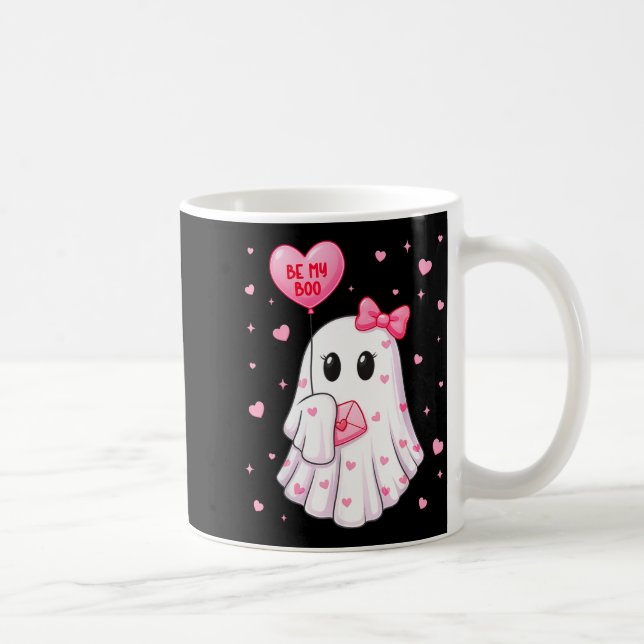 Bee My Boo Heart Boo Ghost Valentine Outfit Women  Coffee Mug (Right)