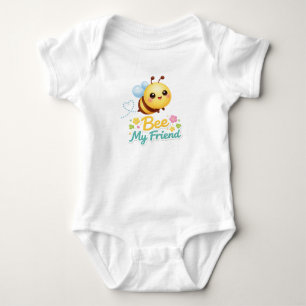 Bee My Friend Baby Bodysuit – Cute Smiling Bee wit