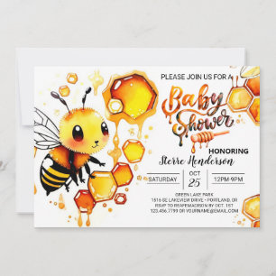 Bee My Guest Baby Shower Invitation