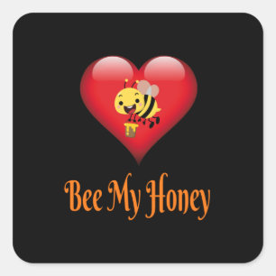Bee My Honey Save The Bees Gift Square Sticker