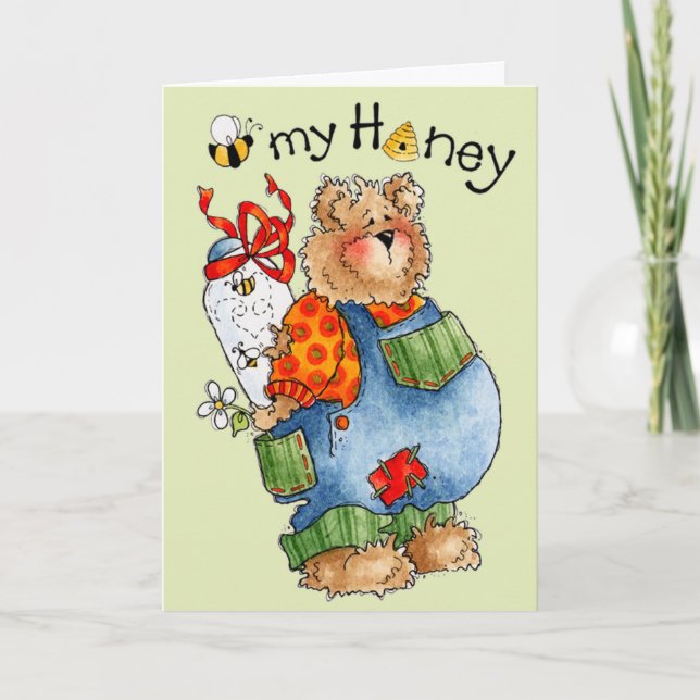 Bee My Honey — Valentine's Card (Front)