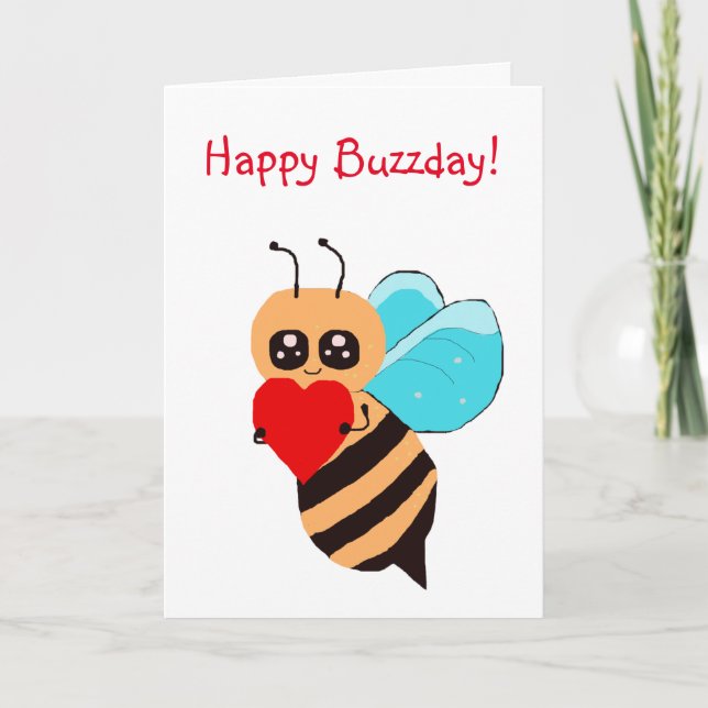 Bee My Love Birthday  Card (Front)