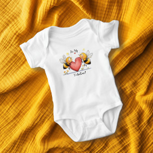 Bee My Valentine  Baby Bodysuit