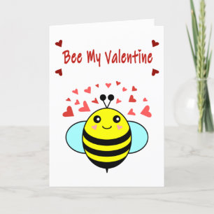 Bee My Valentine - Cute Bee Valentine's Day Holiday Card
