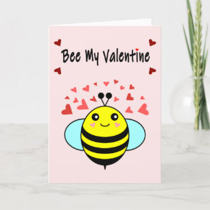 Bee My Valentine - Cute Bee Valentine's Day Holiday Card