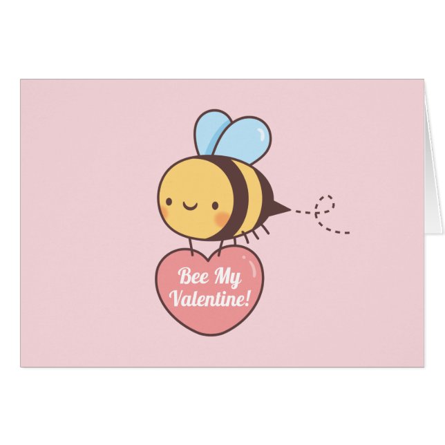 Bee My Valentine Cute Love Pun (Front Horizontal)